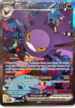 Pokemon TCG Team Rockets Crobat EX Destined Rivals #234/182 - Image 1