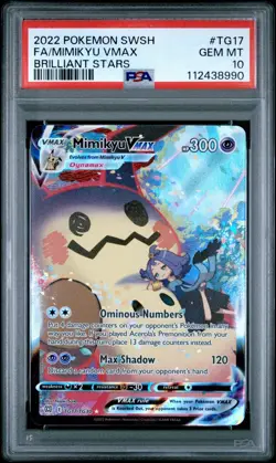 Pokemon Mimikyu VMAX TG17/TG30 Brilliant Stars Holo PSA 10 - Image 1