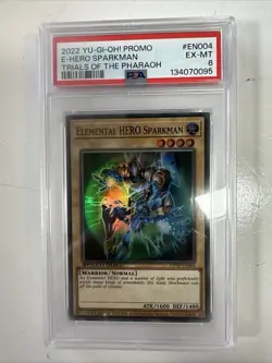 YUGIOH EN004 ELEMENTAL HERO SPARKMAN PSA 6 - Image 1