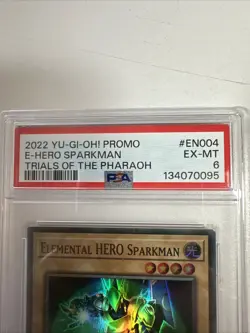YUGIOH EN004 ELEMENTAL HERO SPARKMAN PSA 6 - Image 4
