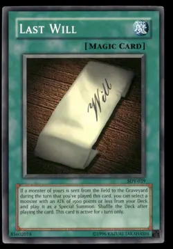 Last Will SDY-039 Common / Short Print Starter Deck: Yugi Yu-Gi-Oh LP - Image 1