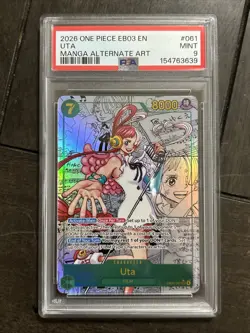 One Piece CCG Uta EB-03 061 Manga Secret Rare Alternate Art PSA 9 Mint English - Image 1