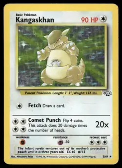 Pokemon Cards Kangaskhan 5/64 Unlimited Holo Jungle WOTC Rare MP *2 - Image 1