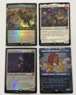 MTG TMNT 65 Card Lot-5 MYTHIC, 10 RARE, 20U, 30C) Raph’s Jitte The Ooze P17 - Image 3