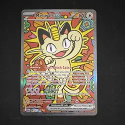 Pokemon Meowth EX Full Art Holo Rare Card POR 121/088 170 HP - Image 1