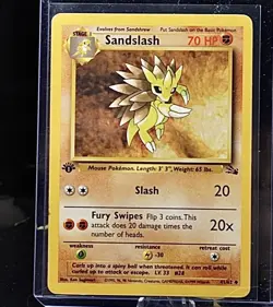 Pokemon TCG Fossil 1st Edition Sandslash 41/62 WOTC 1999 Vintage Card - Image 4