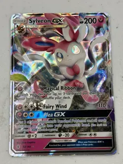 Sylveon GX 92/145 Guardians Rising Ultra Rare Holo TCG Pokemon Card LP - Image 1