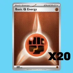 20x Fighting Energy Pokemon Cards - 2025 Scarlet & Violet - Pack Fresh - Image 1