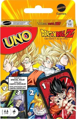 Mattel Games UNO Dragon Ball Z Card Game Japanese Manga Theme 112 Cards with... - Image 1