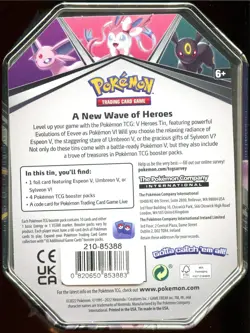 V Heroes Tin SEALED Umbreon V (4 Booster Packs Pokemon Card) - Image 2