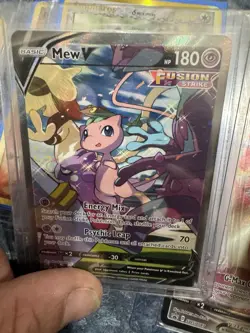 Pokemon Mew v Holo Alternative Art Ultra Rare TCG Fusion Strike Card 251/264 - Image 1