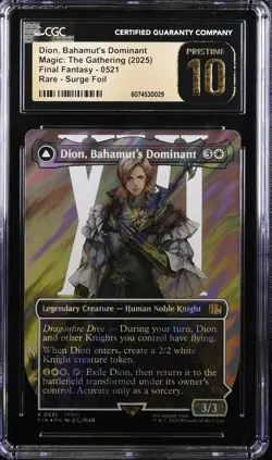 2025 MTG FF SURGE FOIL BAHAMUT, WOL/DION BAHAMUT'S DOMINANT CGC 10 PIRISTNE - Image 1