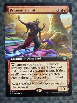 MTG Prismari Pianist #0082 Extended Art R Commander: Secrets of Strixhaven (SOC) - Image 2