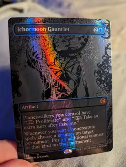 1x Ichormoon Gauntlet Oil Slick Raised Foil NM - All Will Be One Magic MTG x1 - Image 1