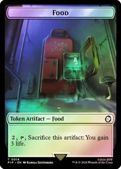 Food Token FOIL - 0014 - Fallout PIP MTG - Image 1