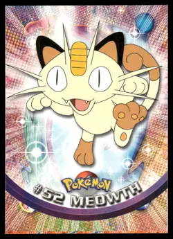 MEOWTH #52 TOPPS TRADING CARDS SERIES 1 POKEMON NM - Image 2
