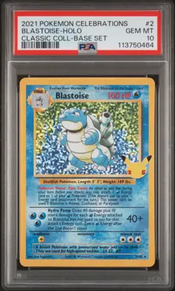 Blastoise Holo 2 Celebrations Classic Collection Pokemon PSA 10 *464 - Image 1
