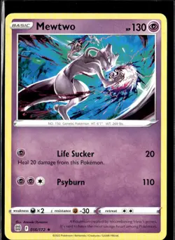 Pokemon Mewtwo 056/172 Brilliant Stars Non Holo Common 5 Card Lot - Image 1