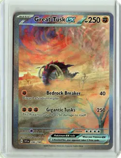 Great Tusk ex 246/198 Special Illustration Rare Scarlet & Violet Pokemon NM - Image 1