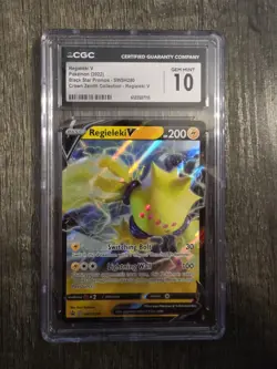 Pokemon Regieleki V SWSH280 Crown Zenith Collection Black Star Promos CGC 10 - Image 1