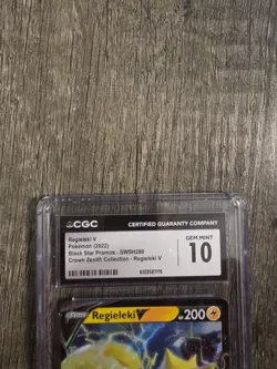 Pokemon Regieleki V SWSH280 Crown Zenith Collection Black Star Promos CGC 10 - Image 3