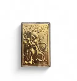 Vintage 1999 Burger King Pokemon 23k Gold Plated Mewtwo Collectible Card - Image 1