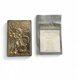 Vintage 1999 Burger King Pokemon 23k Gold Plated Mewtwo Collectible Card - Image 2