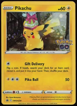 Pikachu SWSH234 LP Sword & Shield Promo Holo Pokemon - Image 1