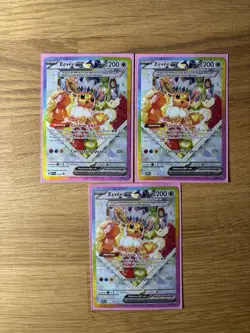 Pokemon Prismatic UPC Eevee Black Star Promo NM+ Lot of 3 - Image 1