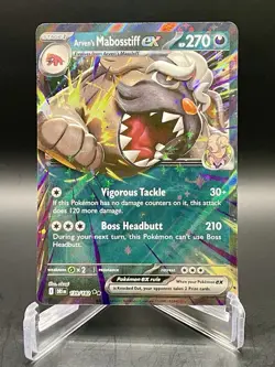 Arven's Mabosstiff ex 139/182 Destined Rivals Double Rare Holo Pokemon TCG NM/M - Image 1