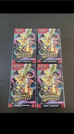 Pokemon TCG: Mega Evolution-Ascended Heroes Booster Bundle (6 Packs) Lot Of 4 - Image 1