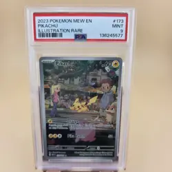Pokemon Pikachu 151 MEW EN Illustration Rare #173 PSA 9 Gem Mint - Image 1