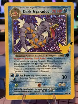 Dark Gyarados 82/82 holo Classic Collection Celebrations Pokemon Holo Near Mint - Image 1