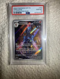 Pokemon Ceruledge 197/191 Sv08 Surging Sparks Illustration Rare Holo PSA 10 - Image 1