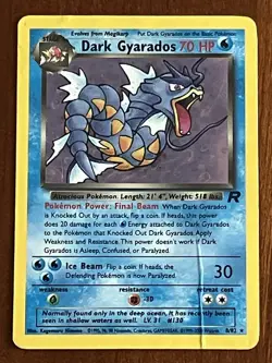 Dark Gyarados 8/82 Holo Team Rocket with Swirl Pokemon TCG - Image 1