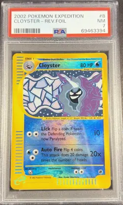 2002 Pokemon Expedition 8 Cloyster Reverse PSA 7 NM - Image 1