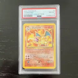 Pokemon Charizard Legendary Collection Holo Rare PSA 8 3/110 English 2002 - Image 1