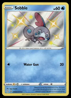 Sobble SV025/SV122 Shiny Rare Shining Fates Shiny Vault Pokemon Holo NM - Image 1