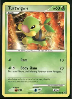 Turtwig 101/127 Common Platinum Pokemon Lightly Played - Image 1