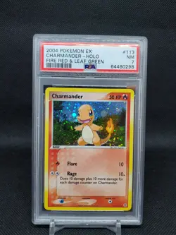 2002 Charmander 113/112 Fire Red & Leaf Green Holo Secret Rare PSA 7 Pokemon TCG - Image 1