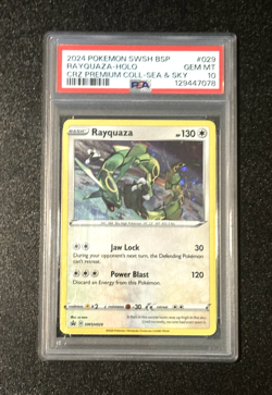 PSA 10 💎 RAYQUAZA #29 HOLO PROMO 2022 POKEMON SWSH BLACK STAR – SWORD & SHIELD - Image 1