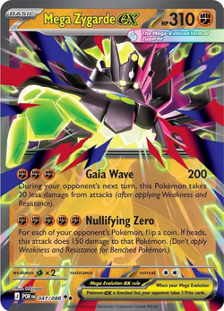 Mega Zygarde ex 047/088 Me03: Perfect Order Holo - Pokemon TCG - NM - Image 1