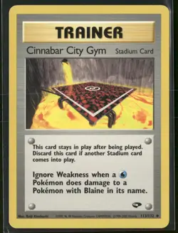 Cinnabar City Gym 113/132 Uncommon Gym Challenge Pokemon Near Mint - Image 1
