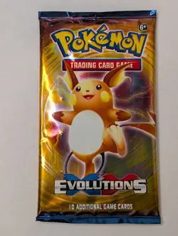 Pokemon TCG XY Evolutions Booster Pack 2016 Raichu Artwork Factory Sealed - Image 1