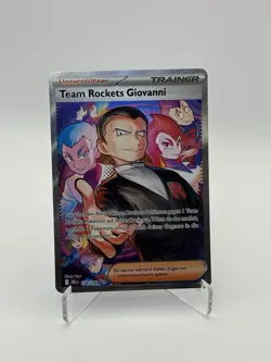 Pokemon Team Rocket's Giovanni Full Art Trainer 238/182 Secret Rare NM (Deutsch) - Image 2