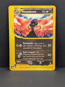 Houndoom 015/147 Aquapolis Regular Non-Holo Rare Pokemon TCG Nintendo MP - Image 1