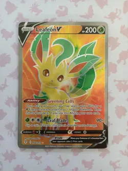 Pokemon TCG Leafeon V 166/203 - Full Art - Evolving Skies 2021 - Image 1