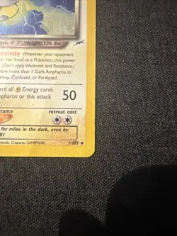 Dark Ampharos 1/105 Neo Destiny Holo Pokemon Tcg - Image 5