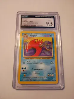 Kingler CGC 9.5 – 1999 Fossil Unlimited 38/62 Pokemon - Image 1