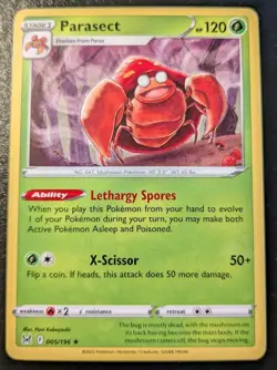 Parasect 005/196 Rare Sword & Shield: Lost Origin Pokemon TCG - Image 1